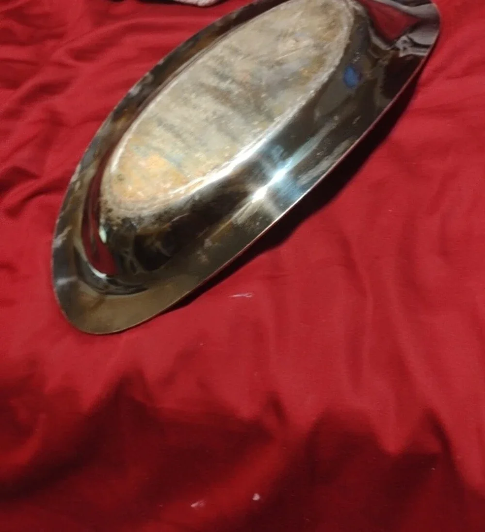 Silver plate Oval Bread Vintàge Serving Tray - Classic Home Dining
